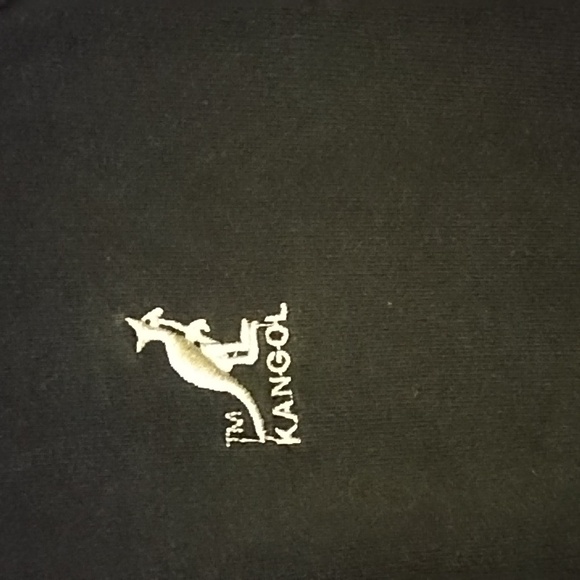 Kangol  Crewneck black  sweat shirt pockets size L - Picture 2 of 3
